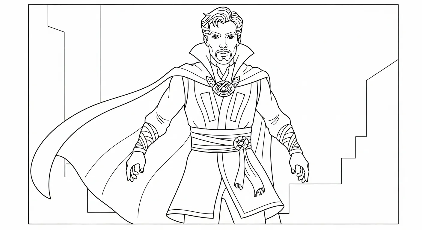 coloriage Doctor Strange et dessin a imprimer