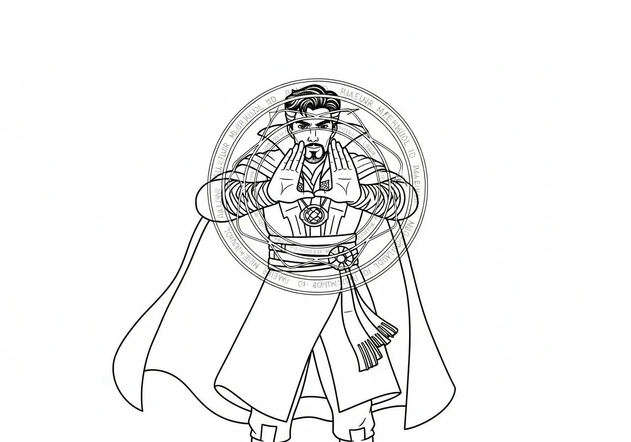 télécharger coloriage Doctor Strange gratuit