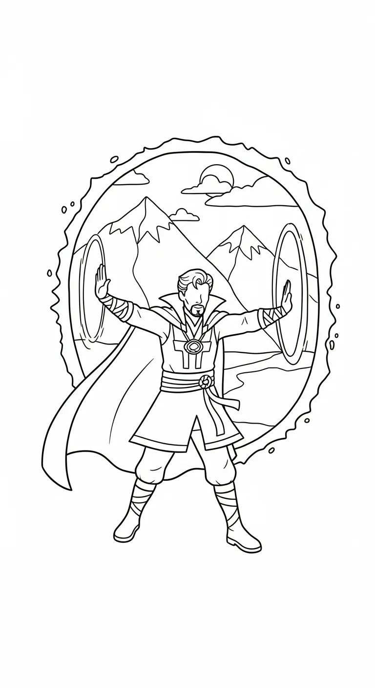 imprimer coloriage Doctor Strange pour enfant
