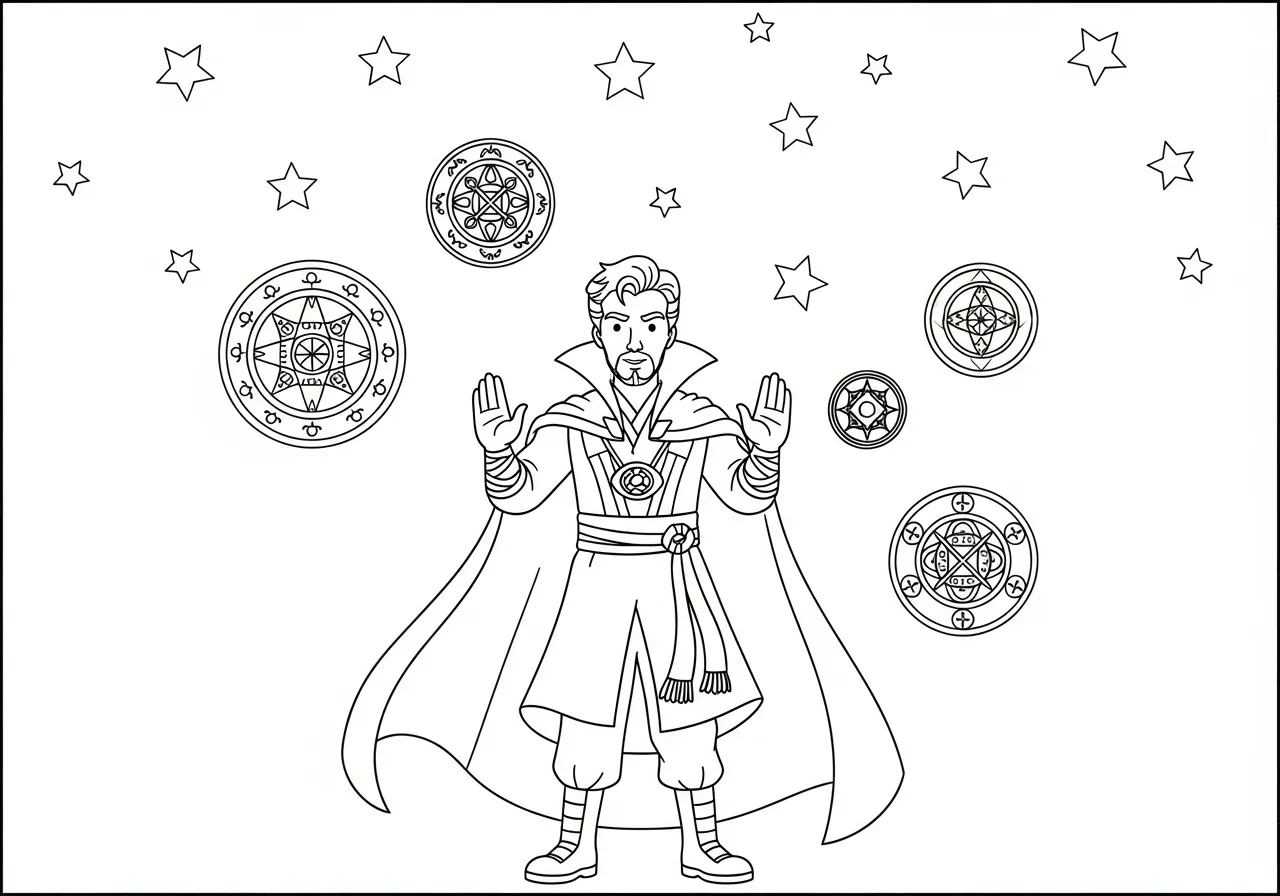 coloriage Doctor Strange à imprimer 1