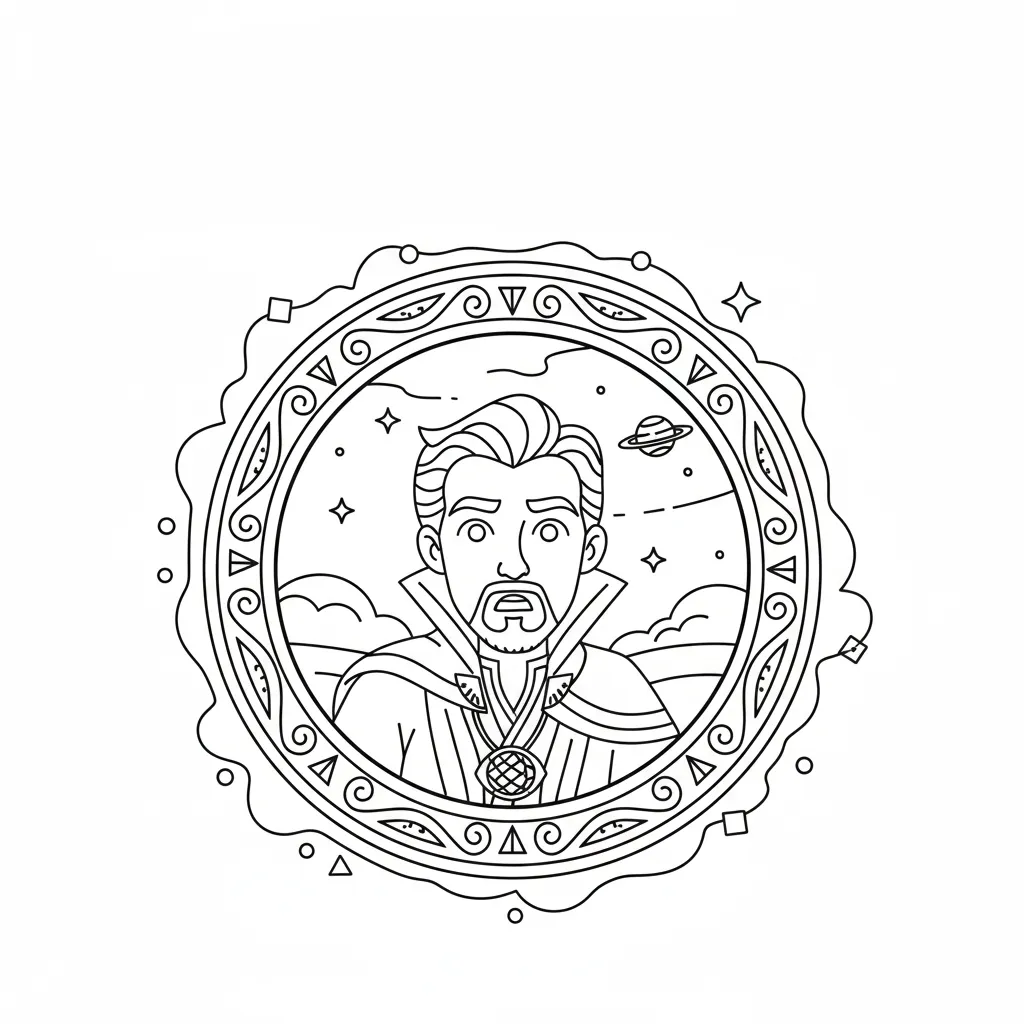 coloriage Doctor Strange pour enfants a imprimer gratuit