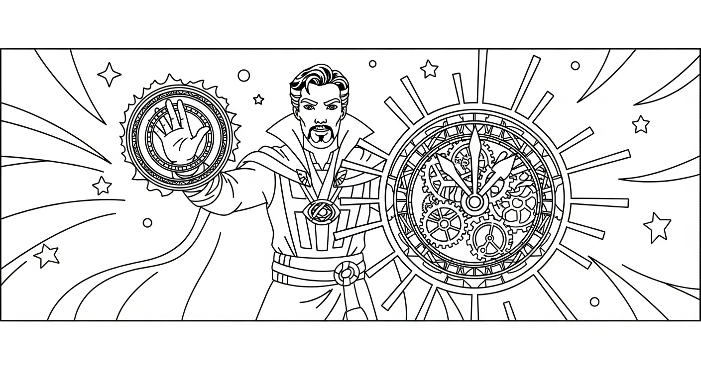 coloriage Doctor Strange pour enfant de 2 ans