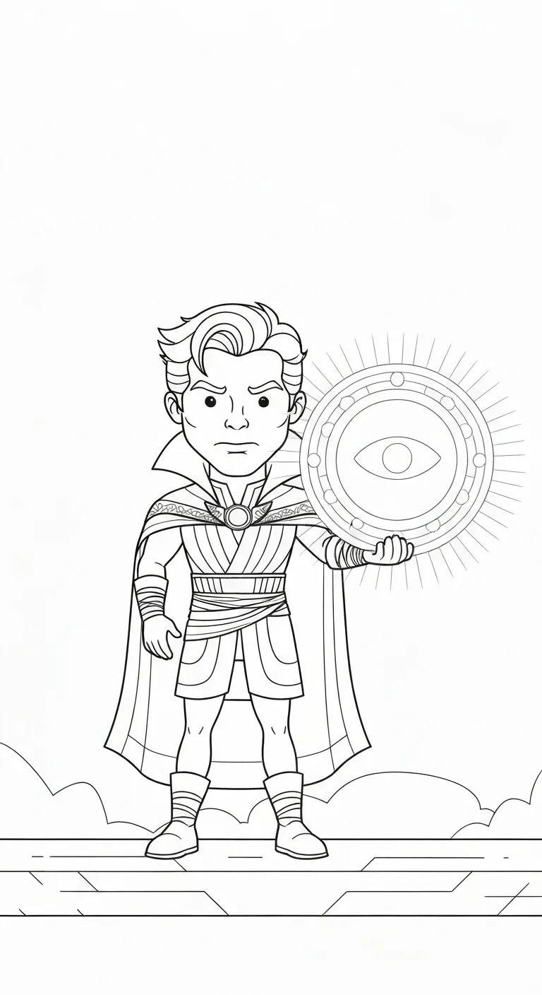 coloriage Doctor Strange à imprimer pour enfant de 7 ans