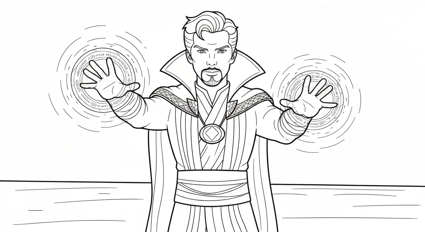 coloriage Doctor Strange pour primaire