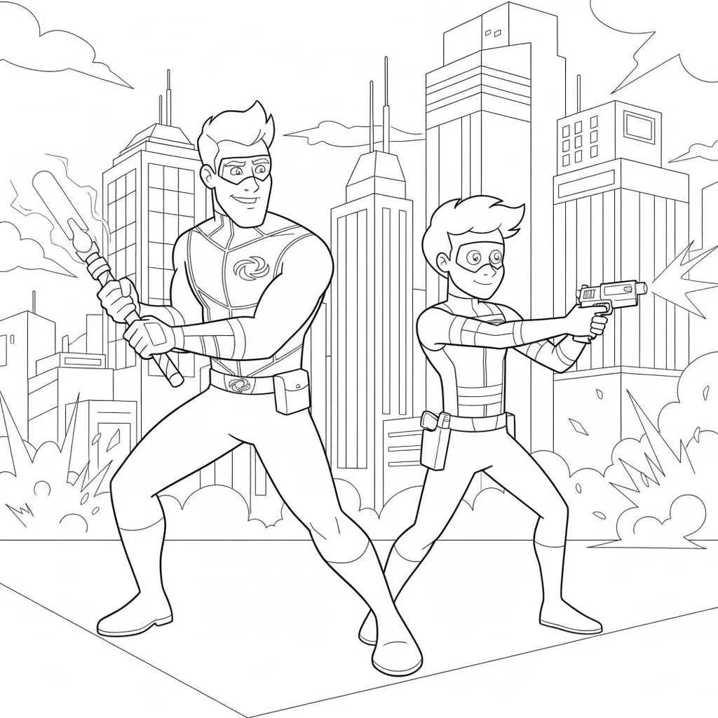 coloriage Henry Danger pour enfant de 8 ans