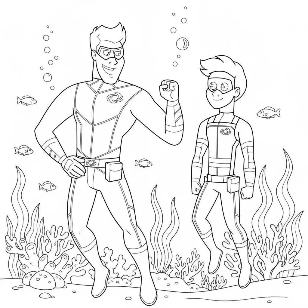 coloriage Henry Danger pour enfant de à imprimer 1