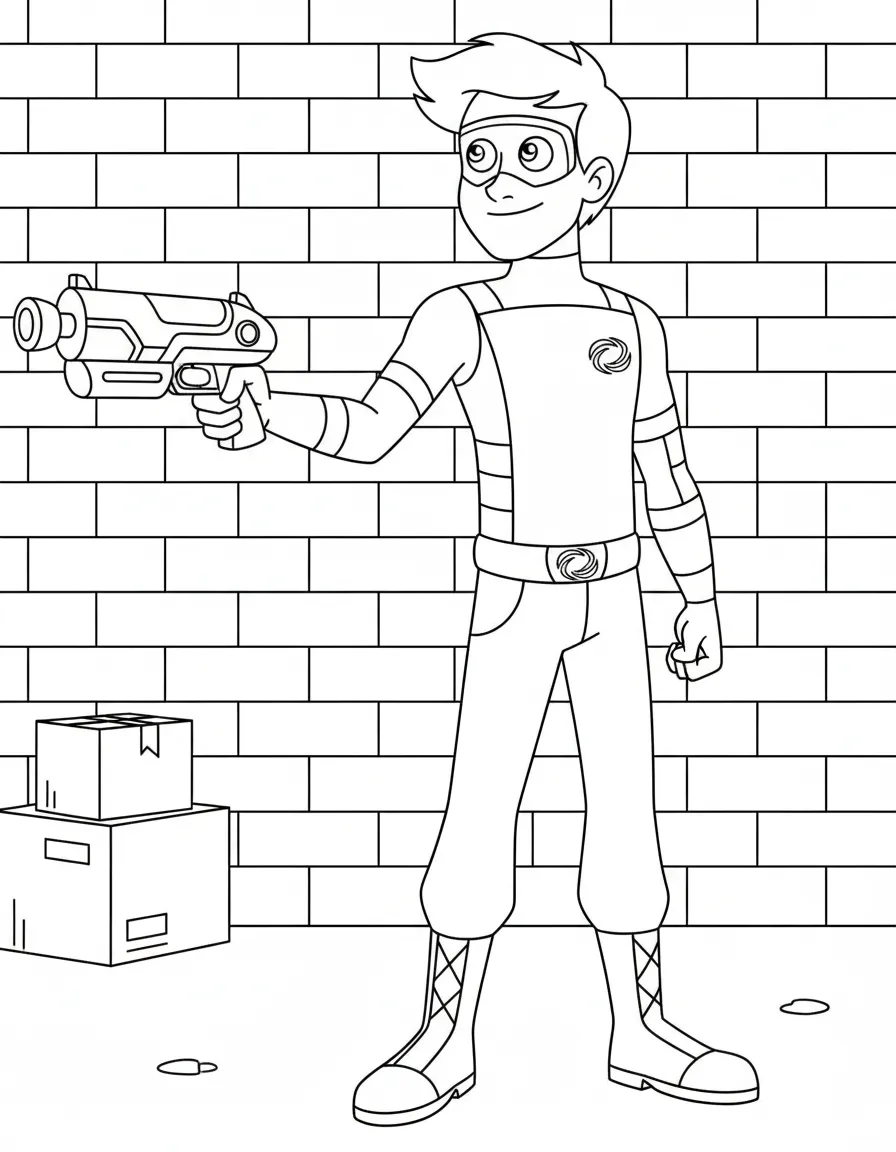 coloriage Henry Danger et decoupage a imprimer gratuit