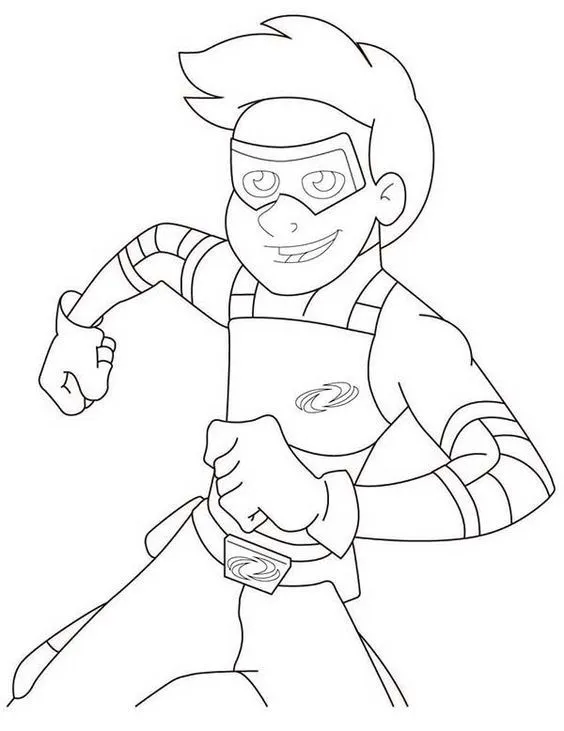 coloriage Henry Danger et découpage à imprimer