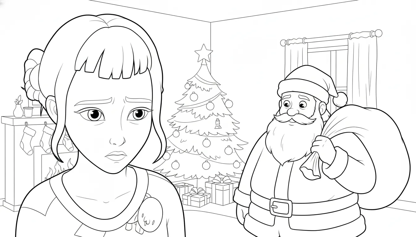 coloriage Huntrix Noel a dessiner et imprimer