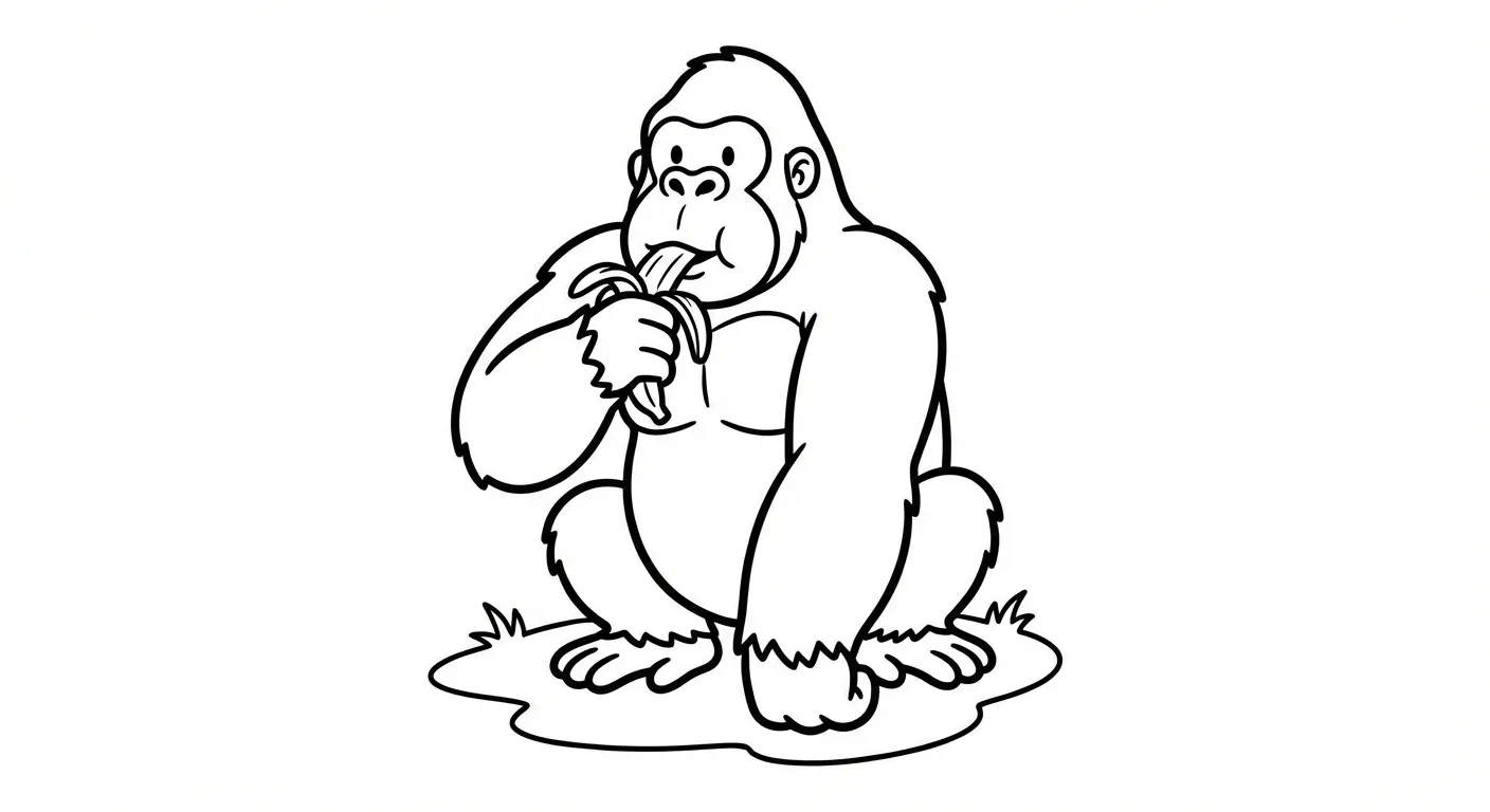 coloriage King Kong pour enfants à imprimer