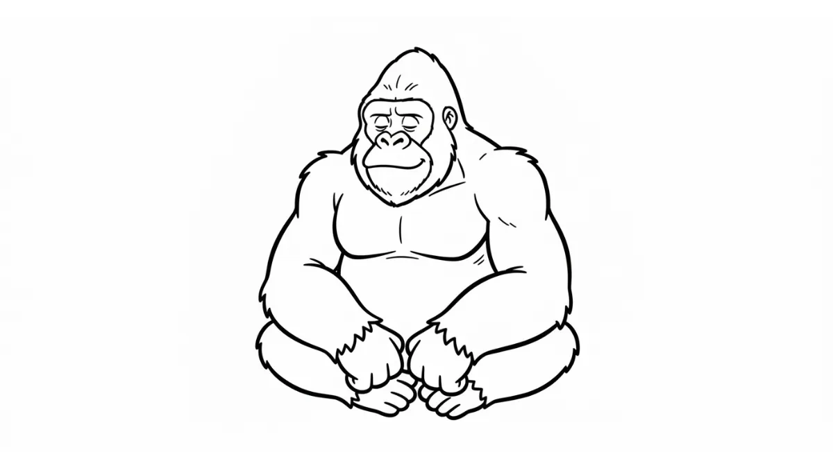 coloriage King Kong à imprimer pour enfant de 8 ans