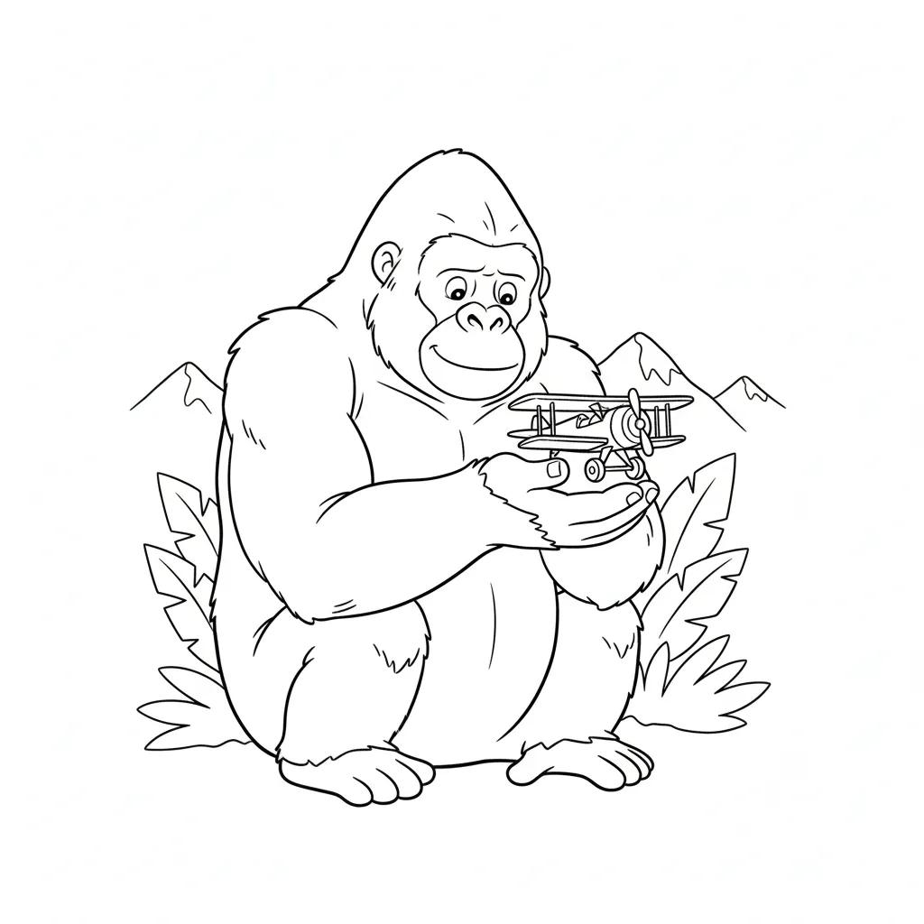coloriage King Kong pour enfant de 5 ans