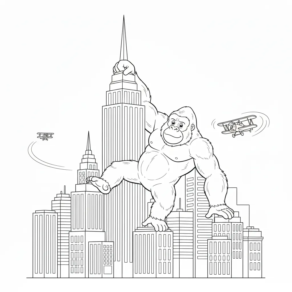 imprimer coloriage King Kong gratuit