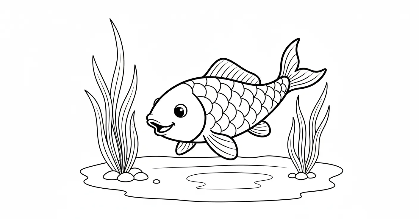 coloriage Koï à imprimer pdf