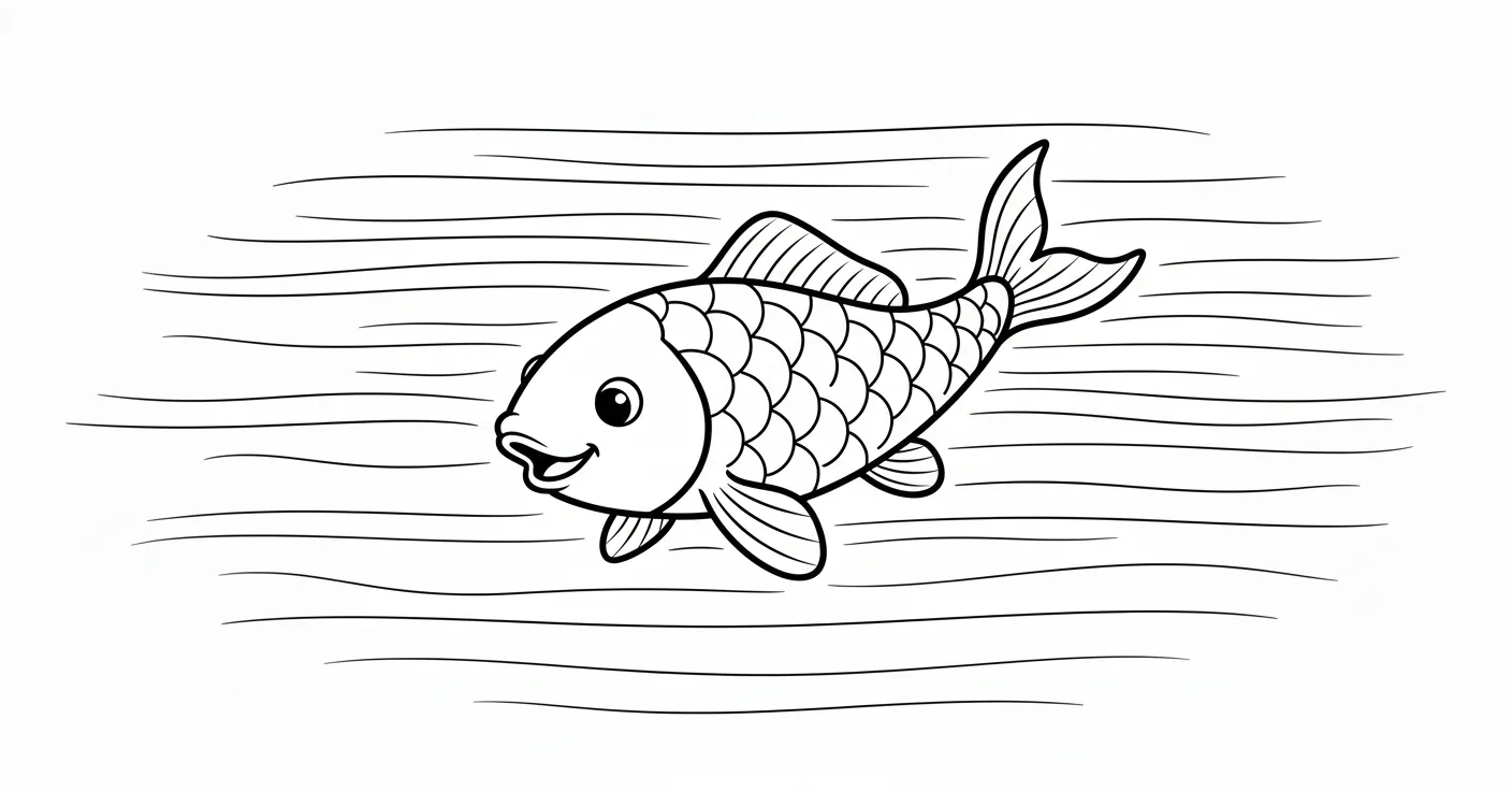 coloriage Koï a imprimer 1