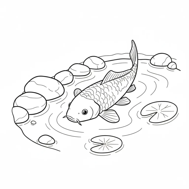 Coloriage Koï