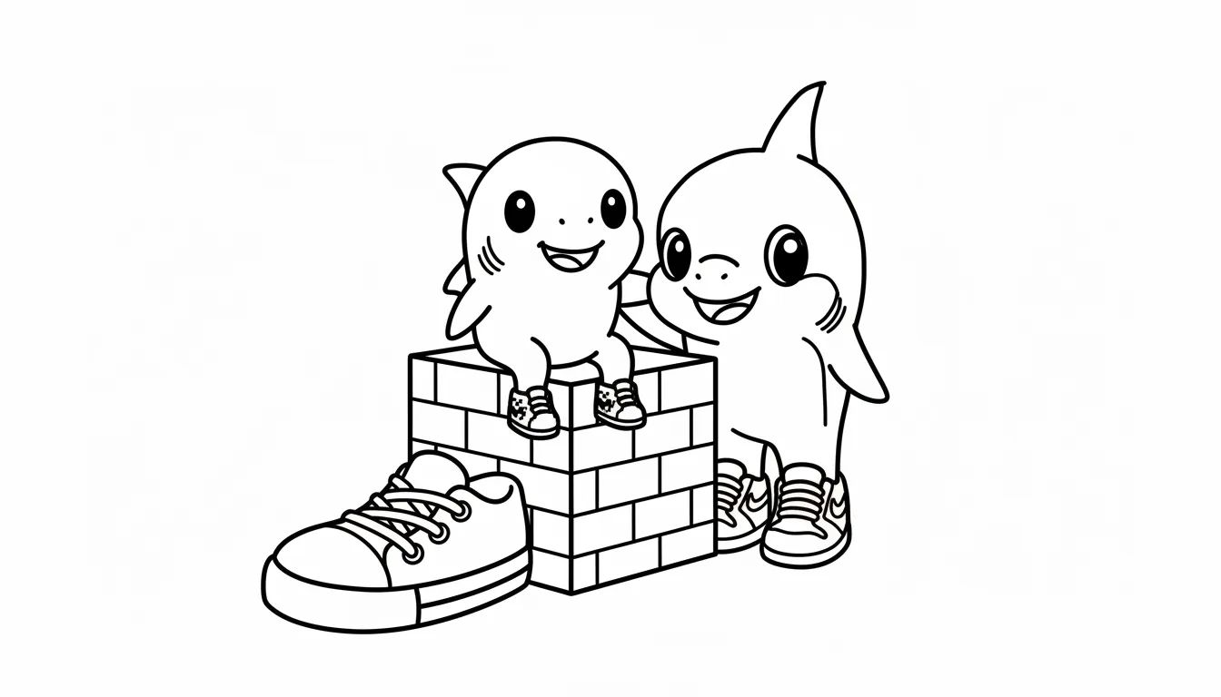 coloriage Los Primos Brainrot pour primaire