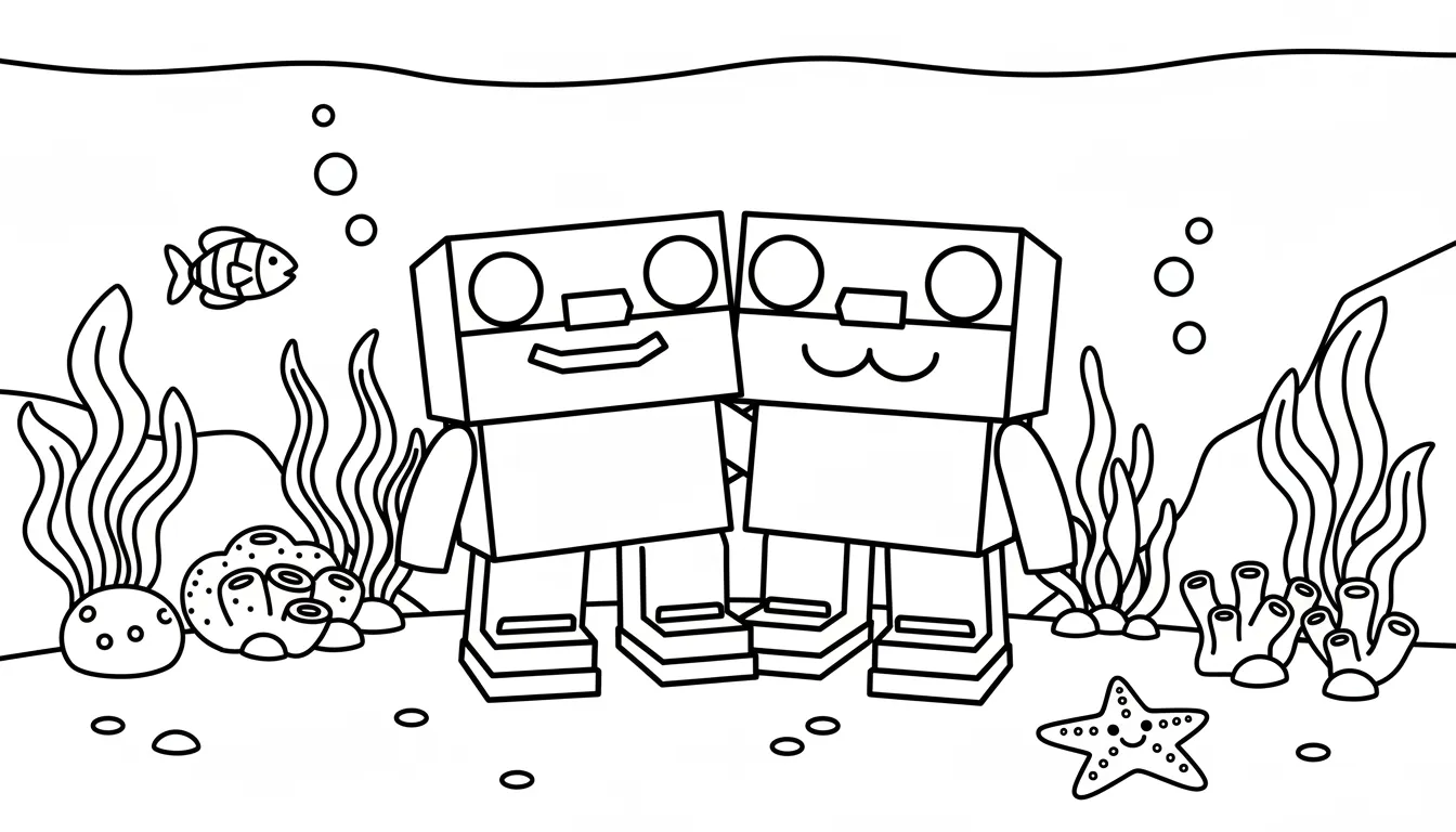 coloriage Los Primos Brainrot pour enfants à télécharger