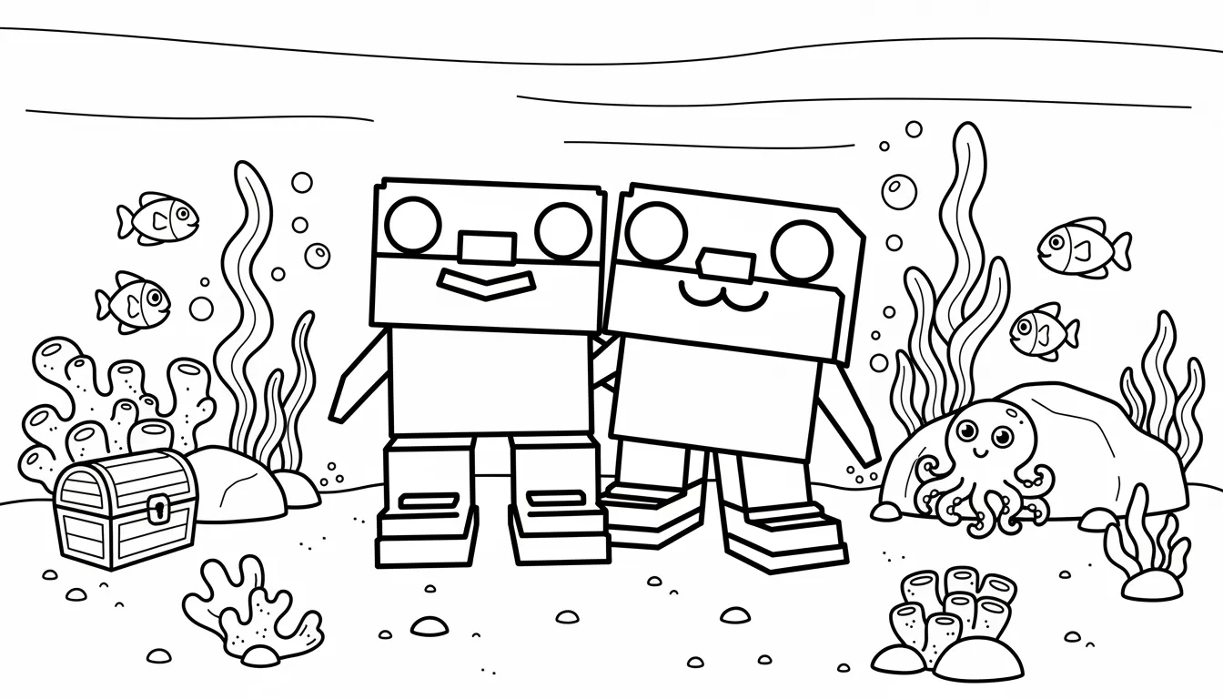 coloriage Los Primos Brainrot pour enfant de 8 ans