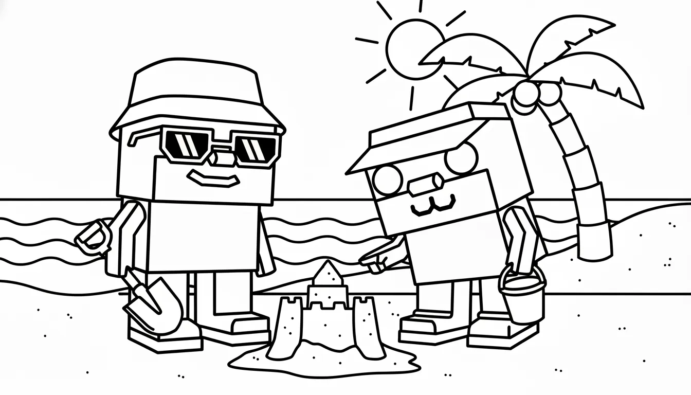 coloriage Los Primos Brainrot gratuit pour enfants 1