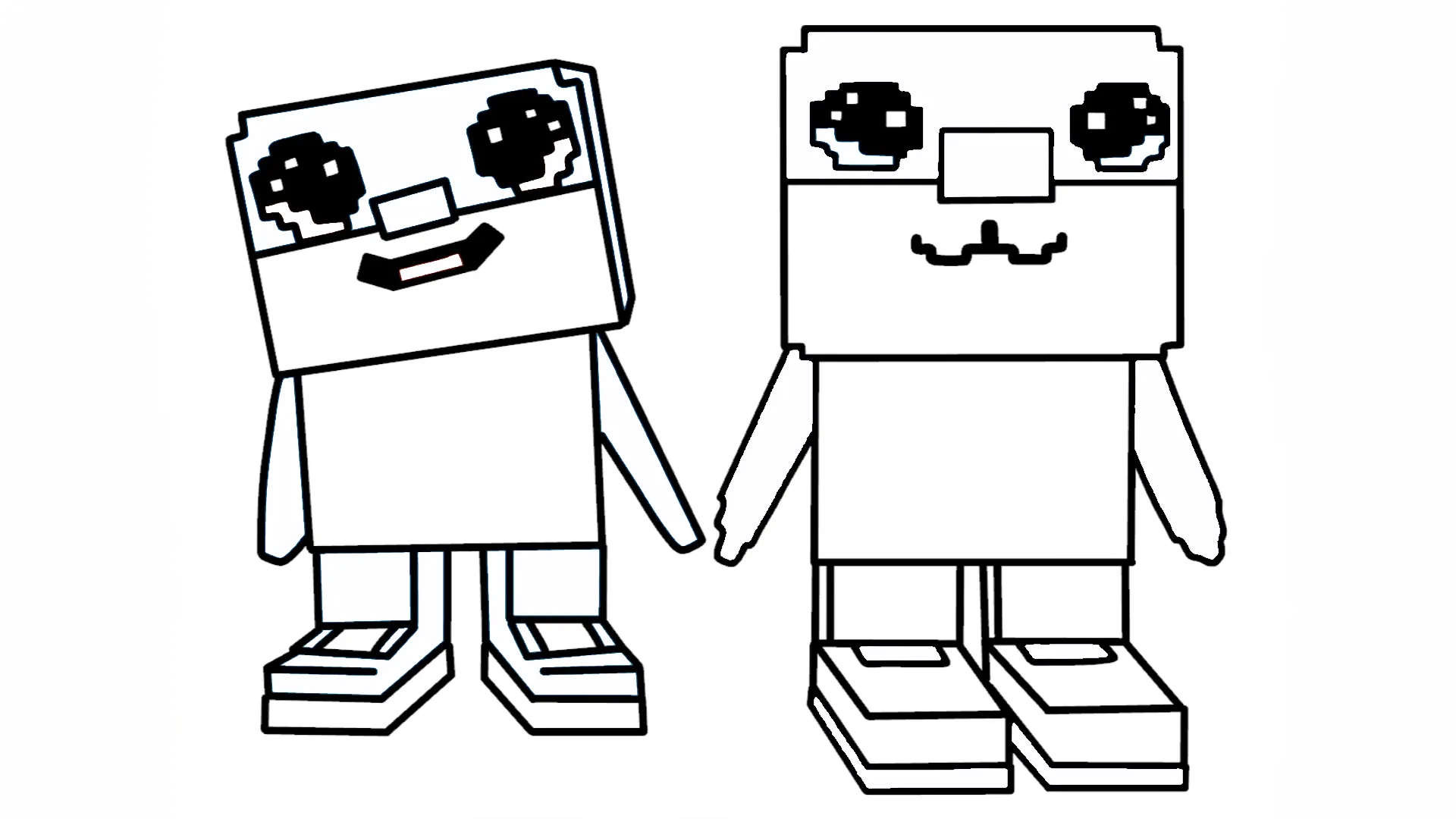 coloriage Los Primos Brainrot a imprimer gratuitement 1