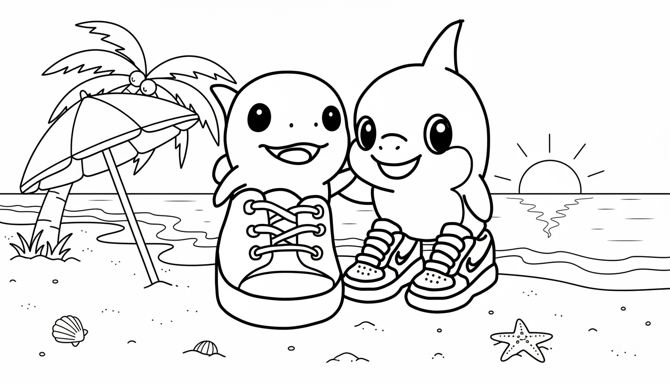 coloriage Los Primos Brainrot gratuit a imprimer