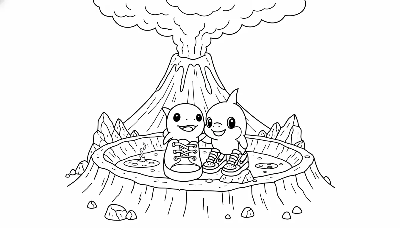 coloriage Los Primos Brainrot à imprimer pour enfant de 7 ans