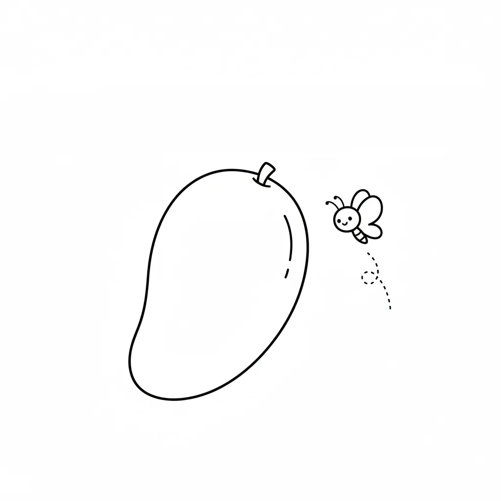 coloriage Mango à imprimer kawaii