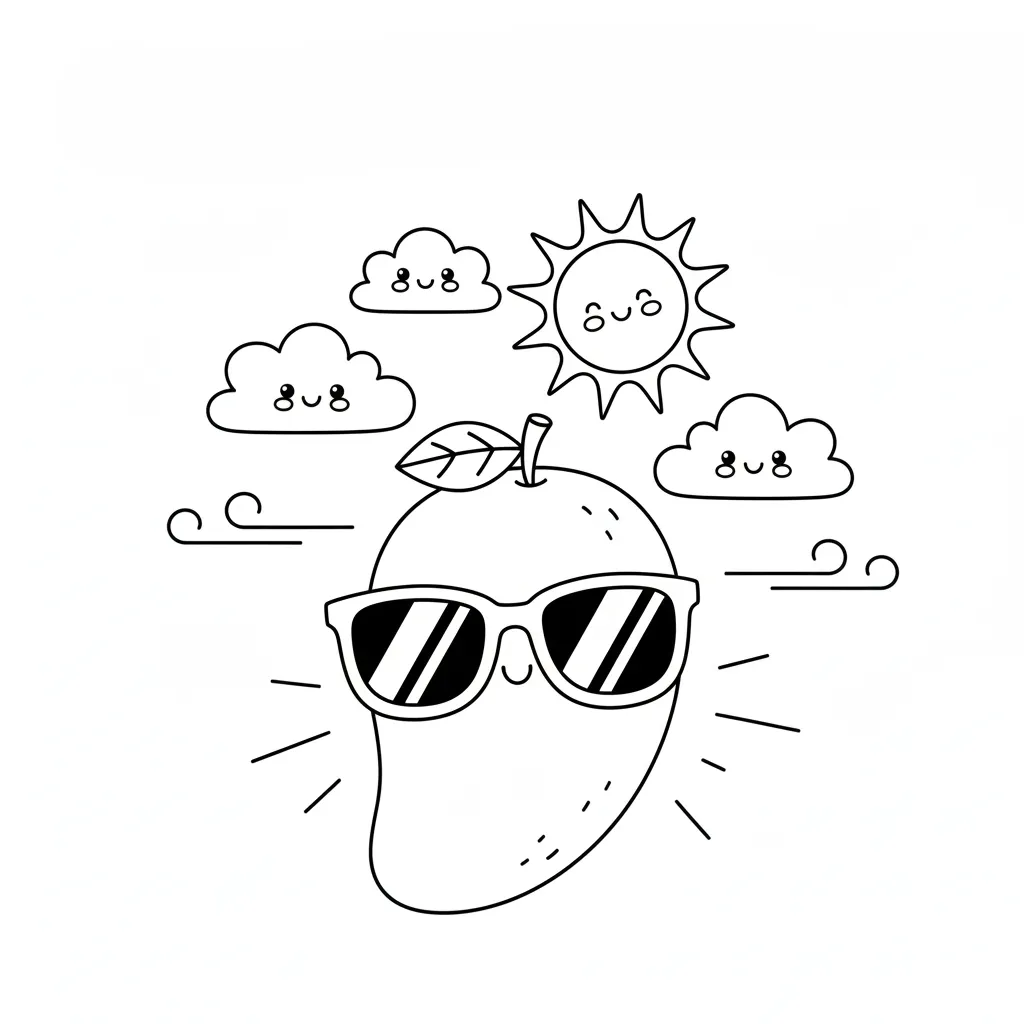 coloriage Mango à imprimer pour enfant de 10 ans