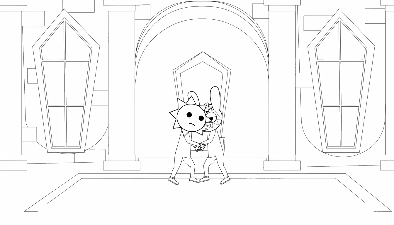 a imprimer coloriage Mr Sun Sprunki gratuit