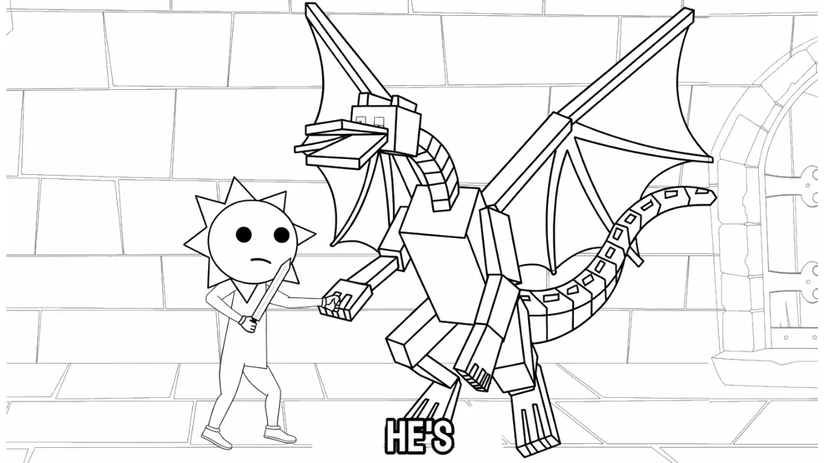 image pour coloriage Mr Sun Sprunki enfant