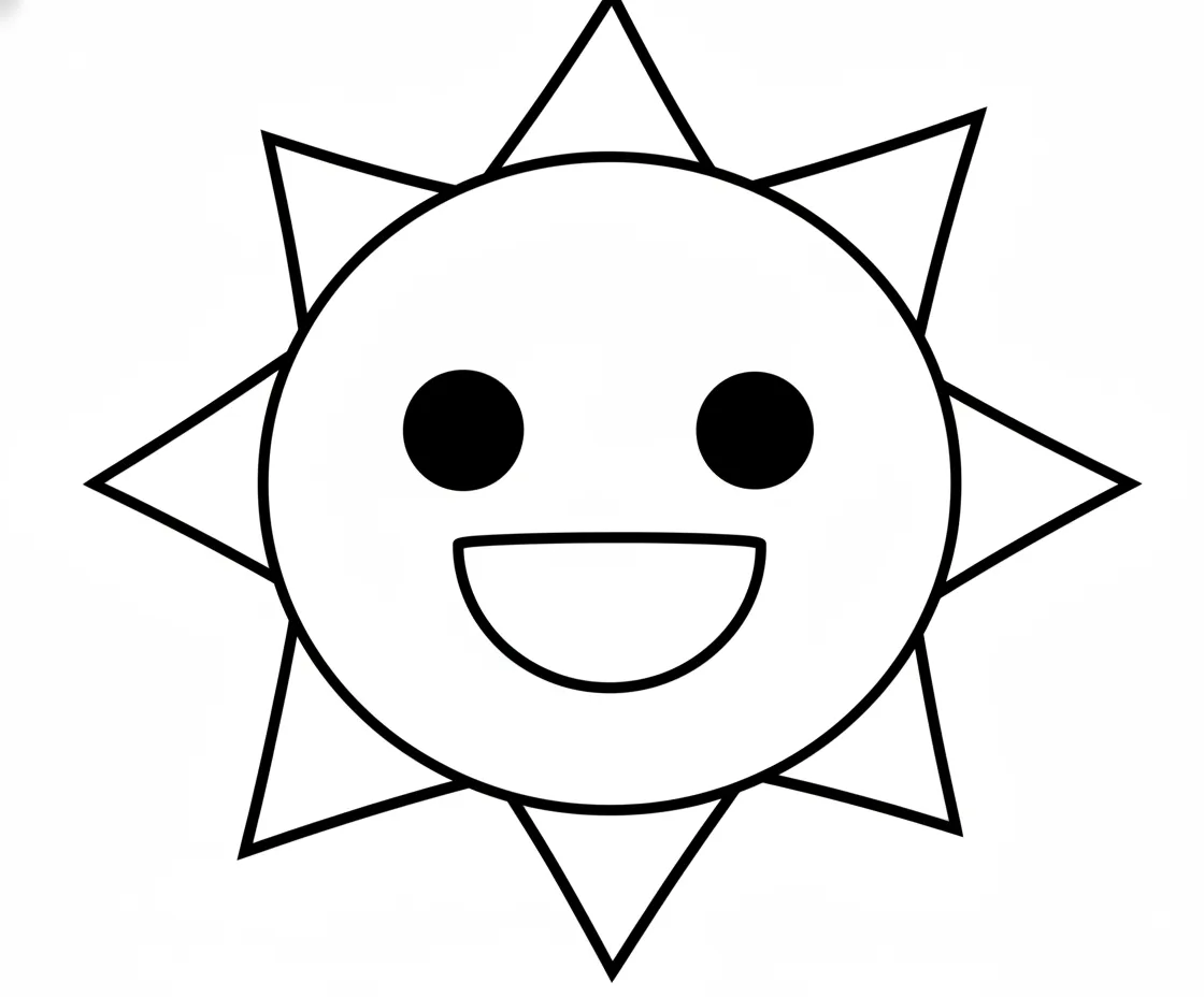 coloriage Mr Sun Sprunki pour enfant de 4 ans