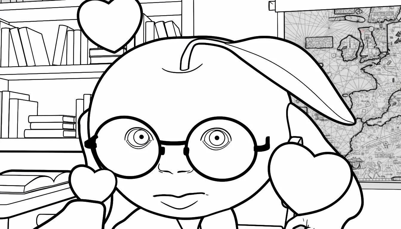 coloriage Odin Din Din Dun et apprentissage