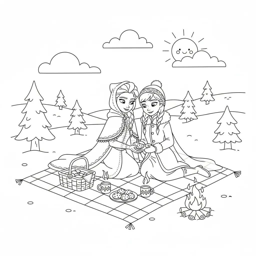 coloriage Pique Nique a dessiner et imprimer 1