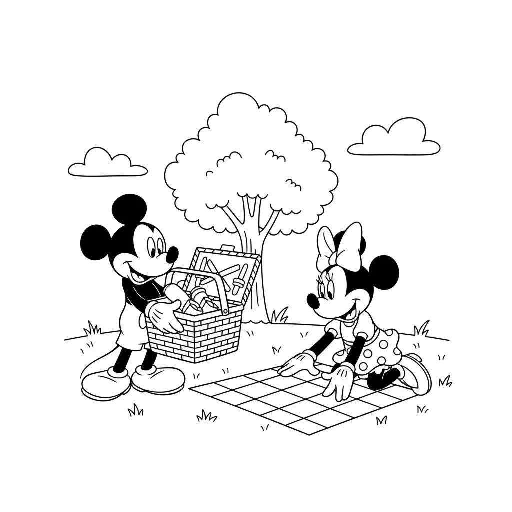 coloriage Pique Nique et dessin a imprimer