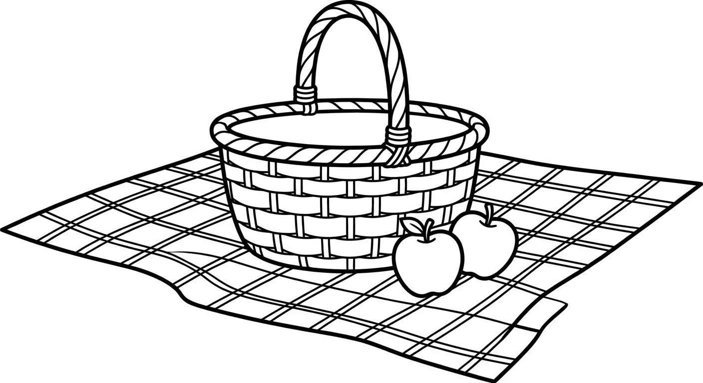 coloriage Pique Nique gratuit à imprimer