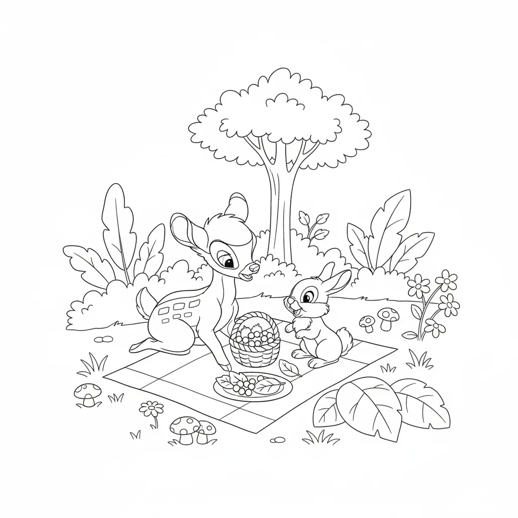 coloriage Pique Nique pour bebe a imprimer