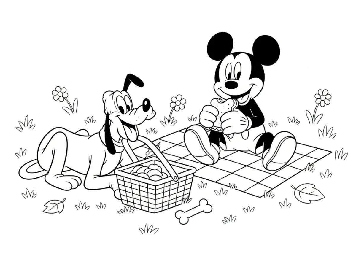 coloriage Pique Nique pour enfant de à imprimer