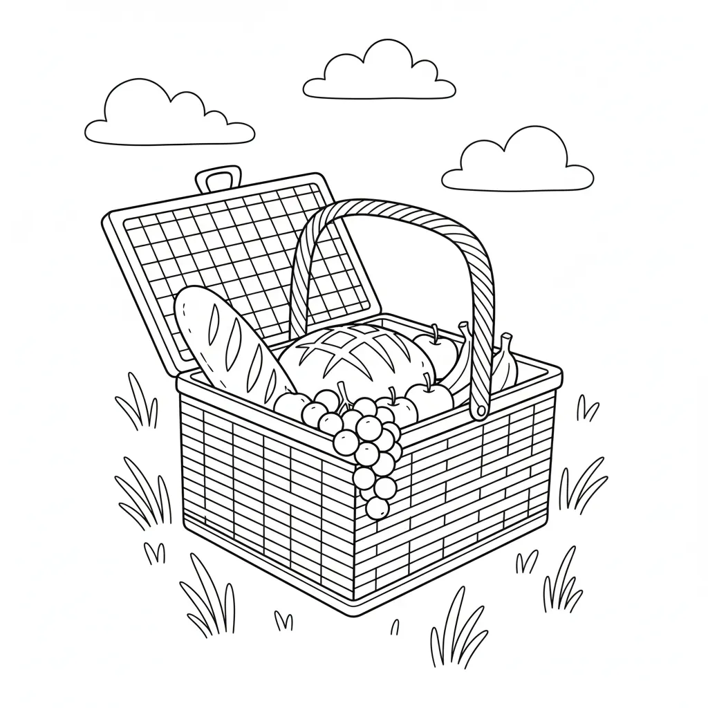 coloriage Pique Nique a dessiner en ligne