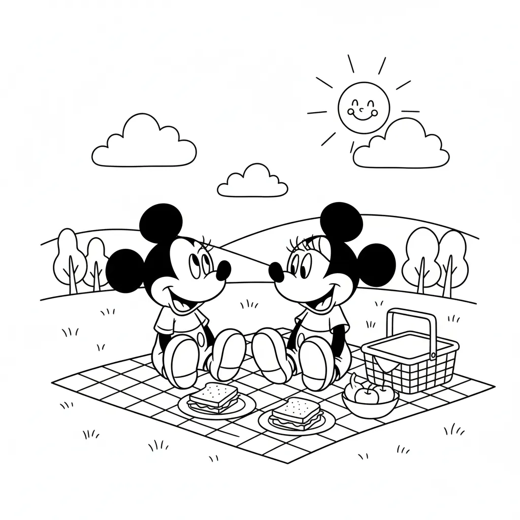 coloriage Pique Nique a imprimer gratuitement 1