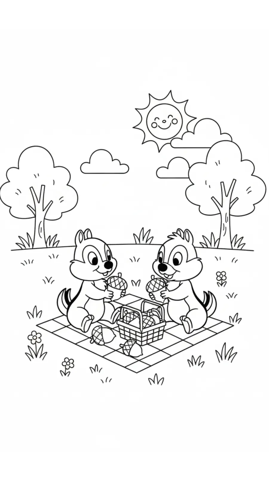 coloriage Pique Nique en ligne pour enfant
