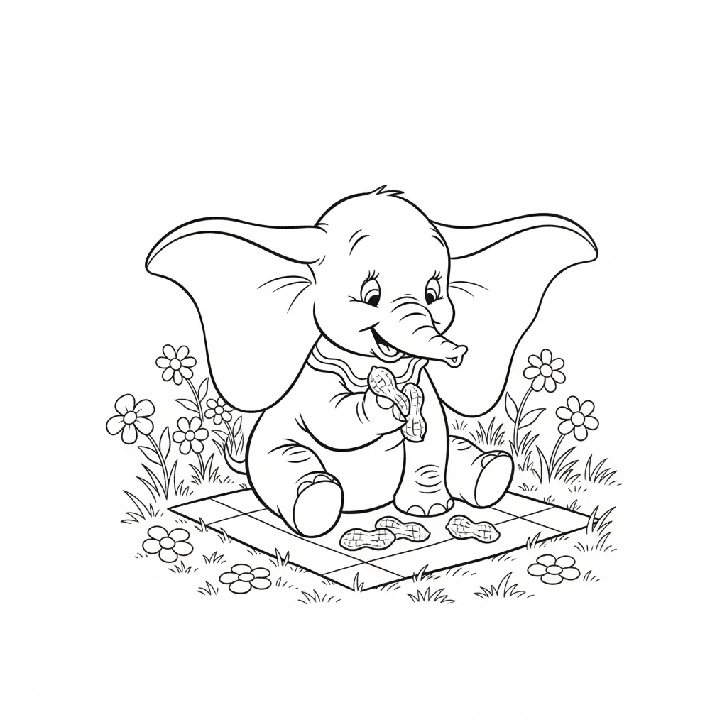 coloriage Pique Nique à imprimer pour enfant de 3 ans