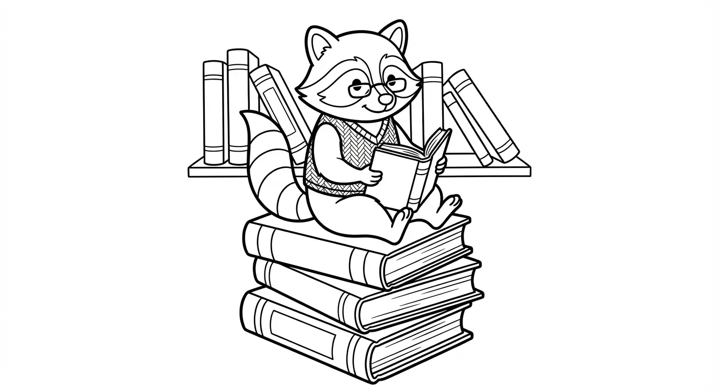 image pour coloriage Raton Laveur enfant