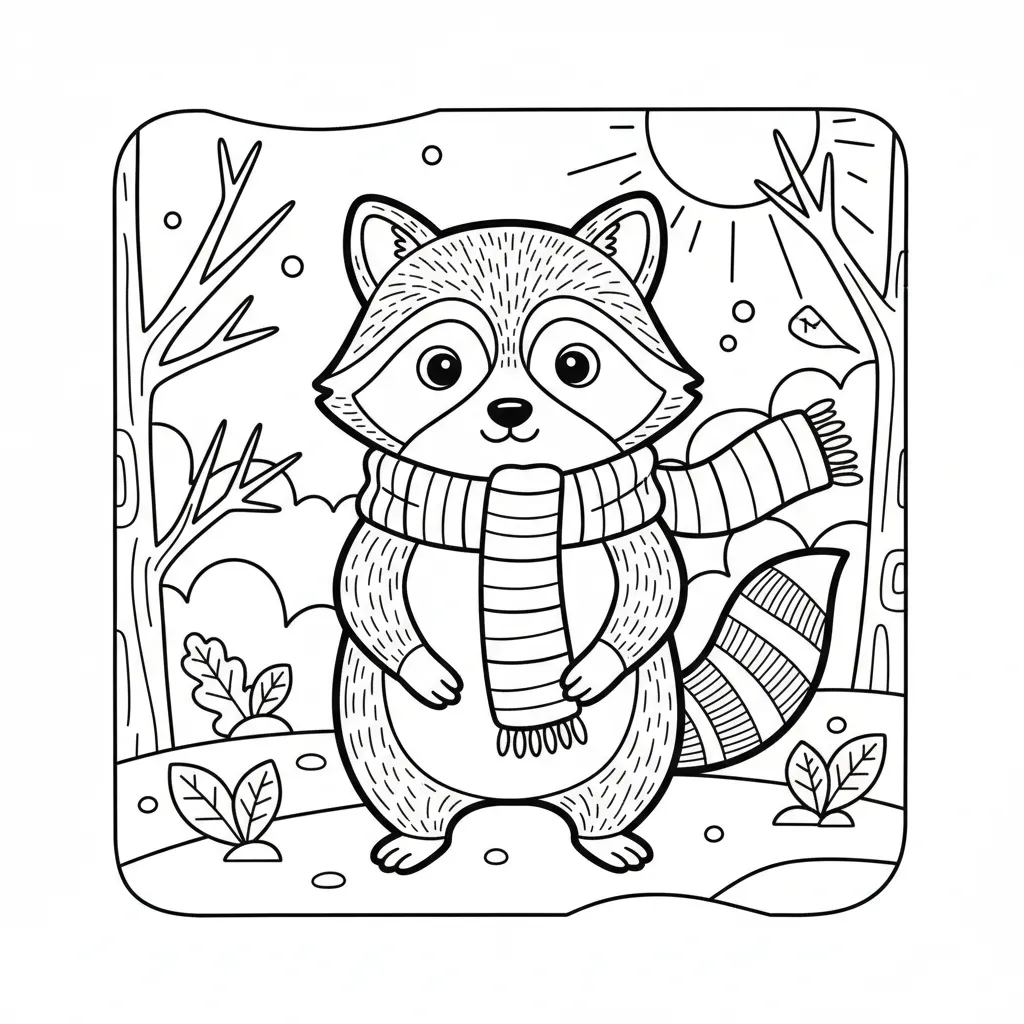 coloriage Raton Laveur a dessiner et imprimer 1