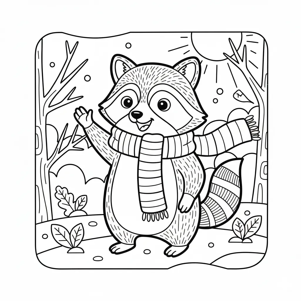 coloriage Raton Laveur a colorier en ligne