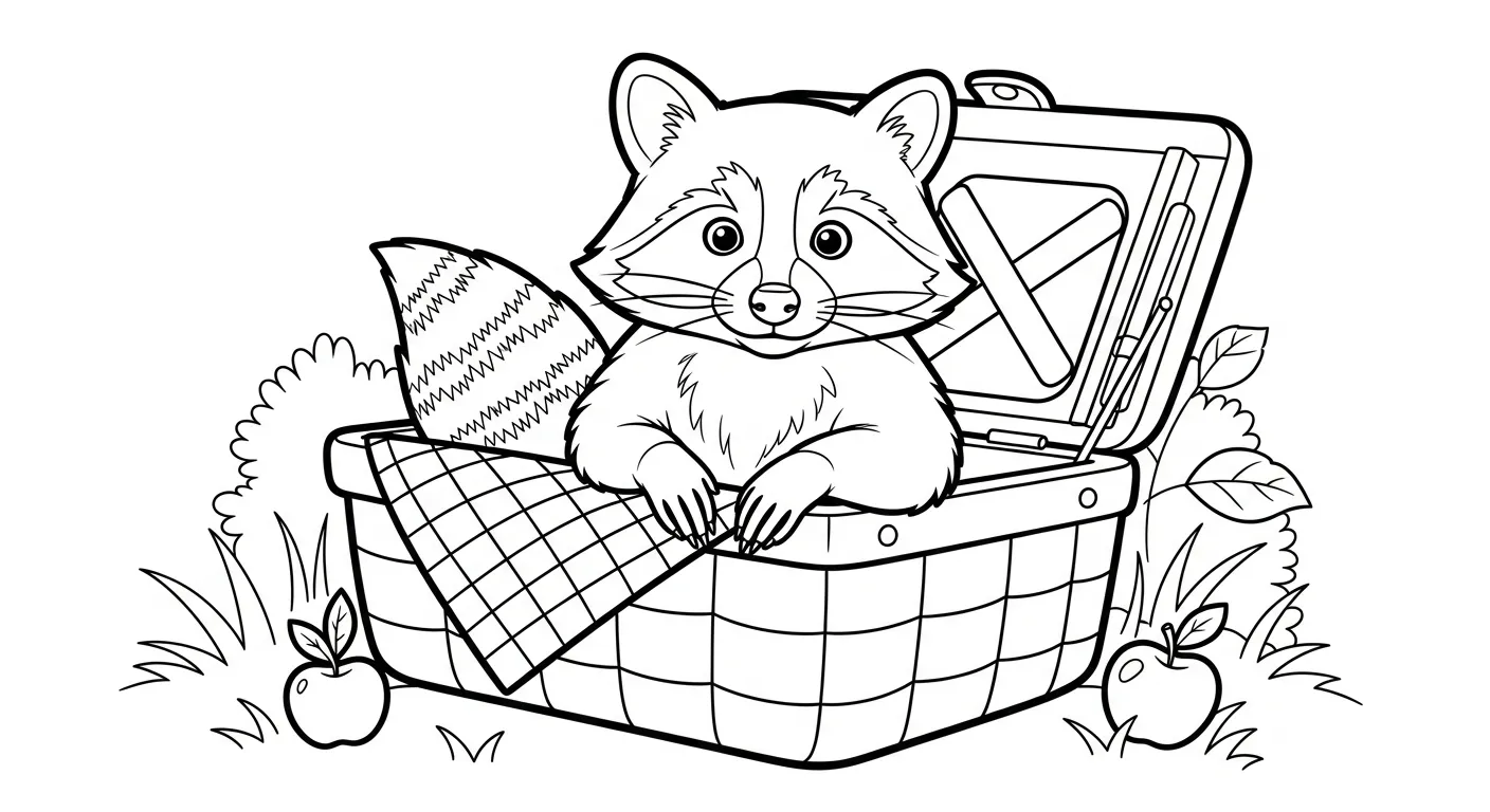 coloriage Raton Laveur gratuit à imprimer