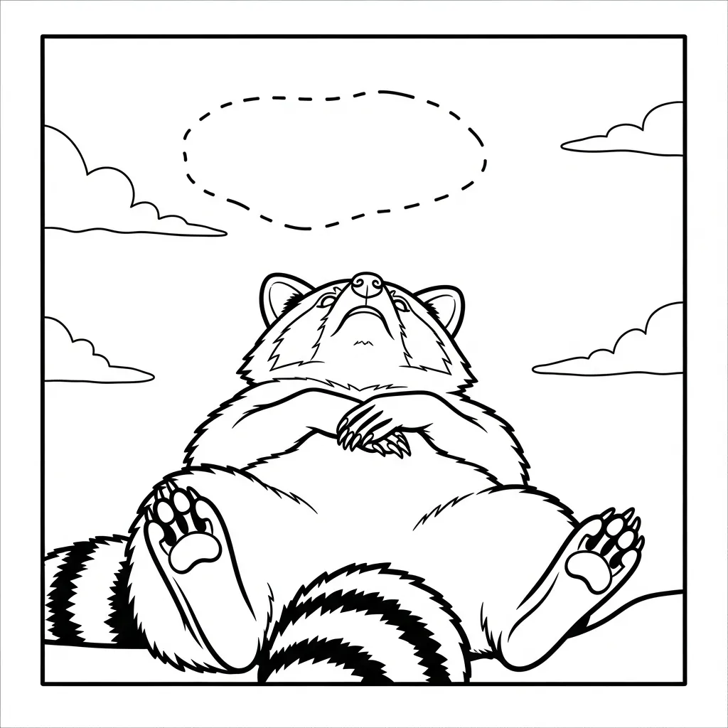 coloriage Raton Laveur pour enfant de à imprimer