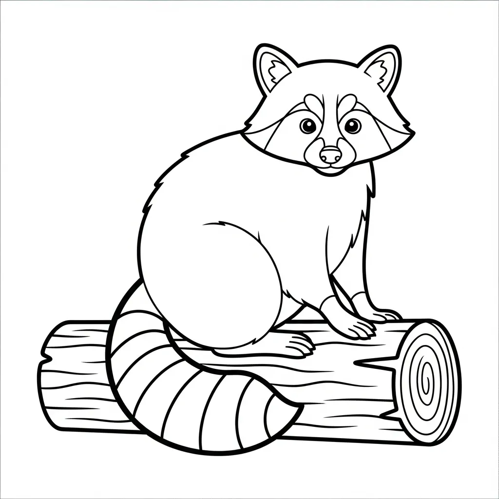 coloriage Raton Laveur a dessiner et imprimer 2