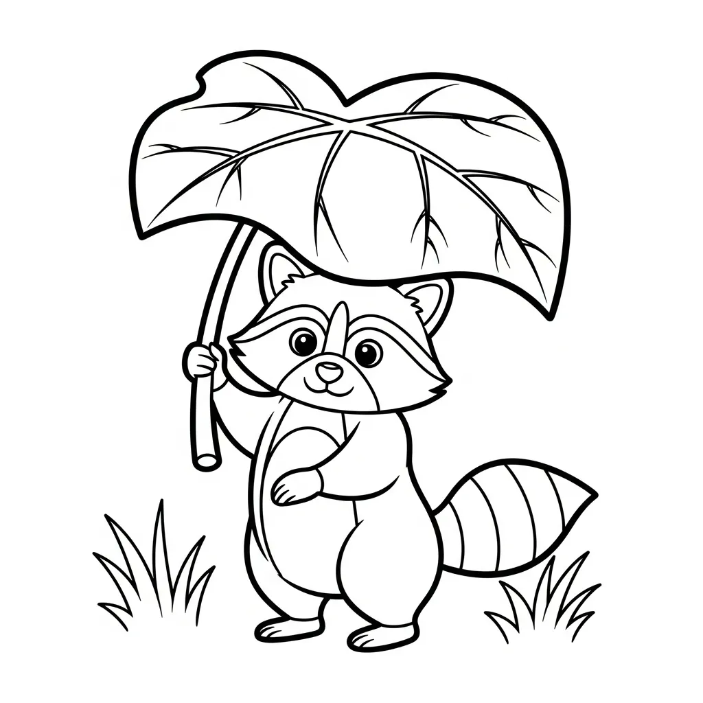 coloriage Raton Laveur à imprimer gratuitement pdf