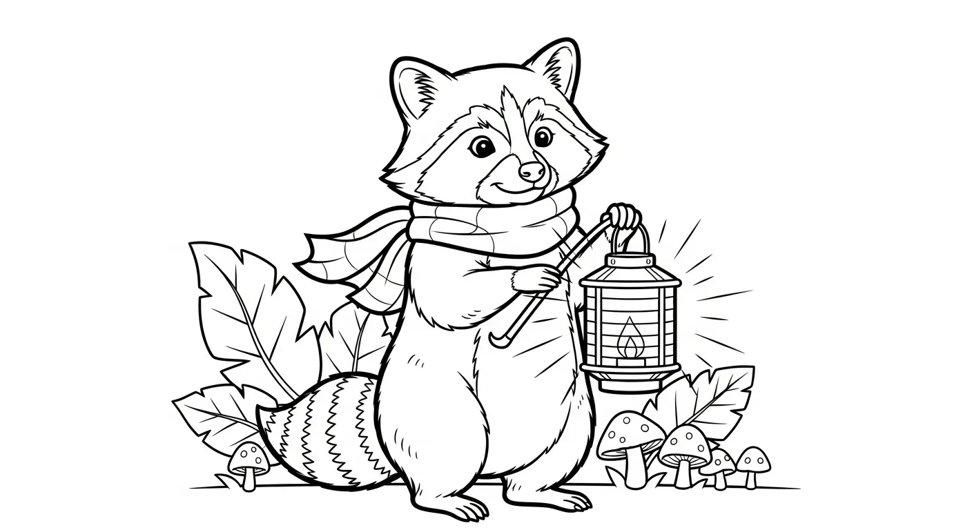 coloriage Raton Laveur a dessiner et imprimer 3